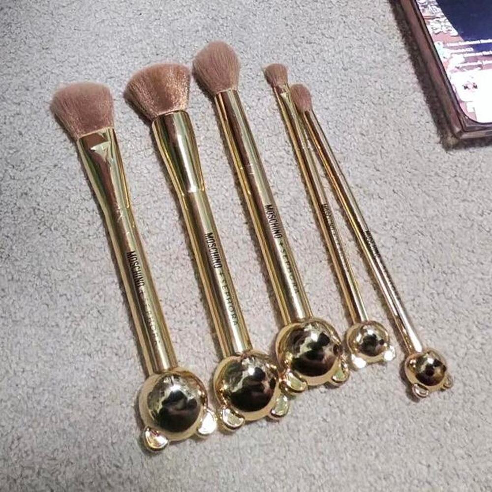 Moschino x Sephora Gold Makeup Brush Set of 5 Limited Edition